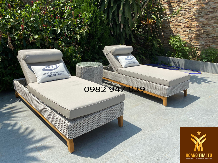 sofa nhựa giả mây ngoài trời