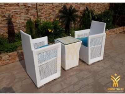 Bộ bàn ghế cafe nhựa giả mây