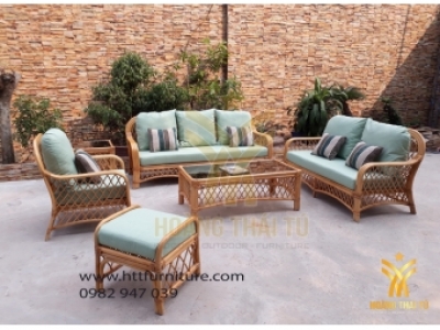 Bàn ghế mây tre ngoài trời bền đẹp cho không gian sống xanh