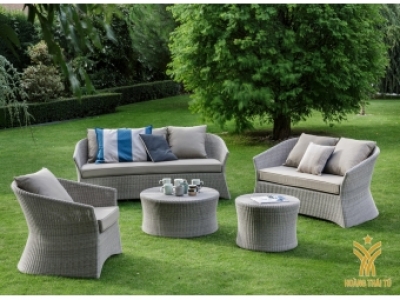 Sofa mây nhựa cho phòng khách điểm nhấn không gian